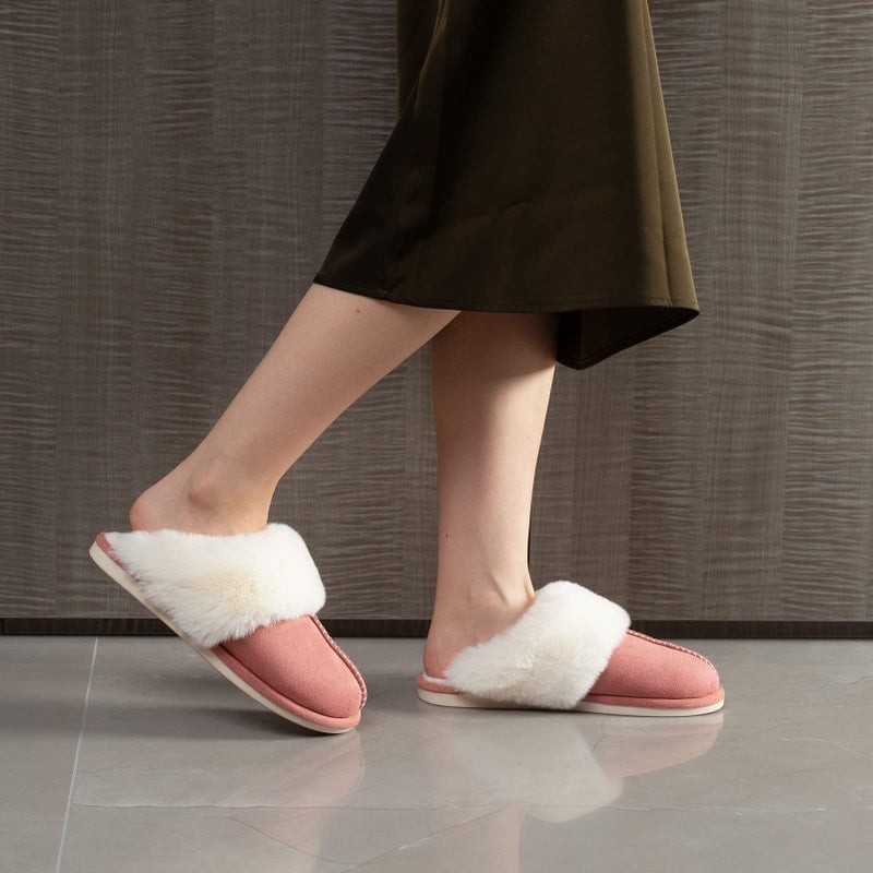Parlovable Women's Memory Foam Slippers - Cloud-Like Comfort for Hard Floors, Ultra-Soft Machine Washable Indoor Outdoor House Shoes with Non-Slip Sole, Lotus Root Pink 9-10 - Image 5